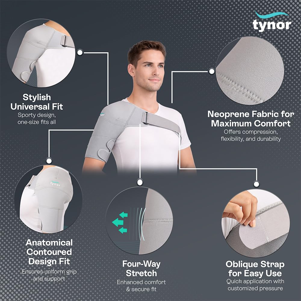 TYNOR Soporte de Hombro (Neo) Gris Universal Talla 1 Unidad