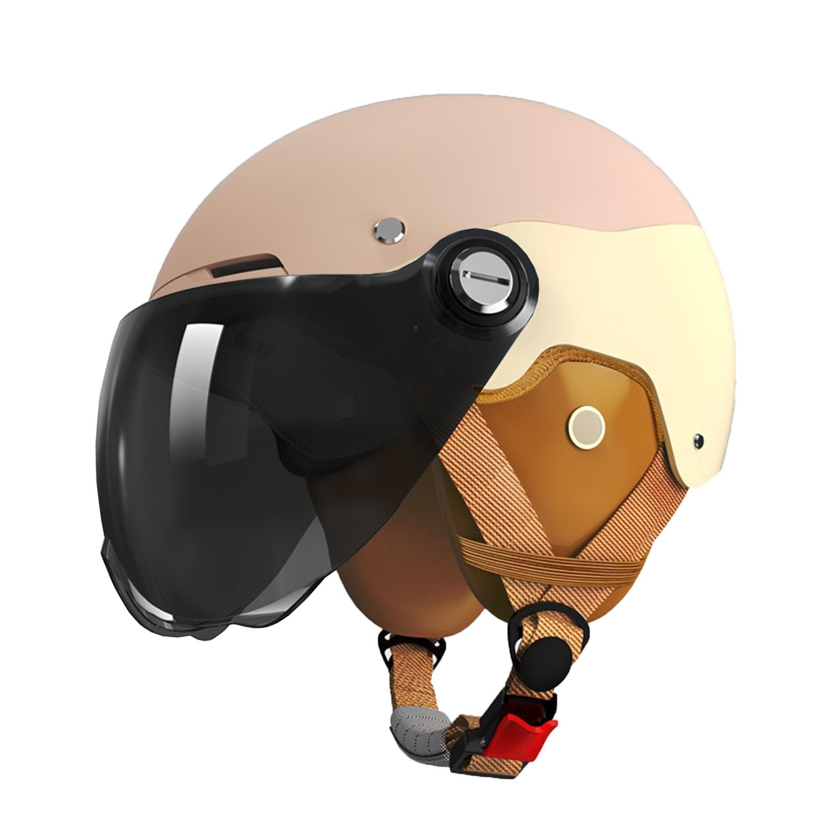 Casque moto respirant anti-rayures style classique pour scooter