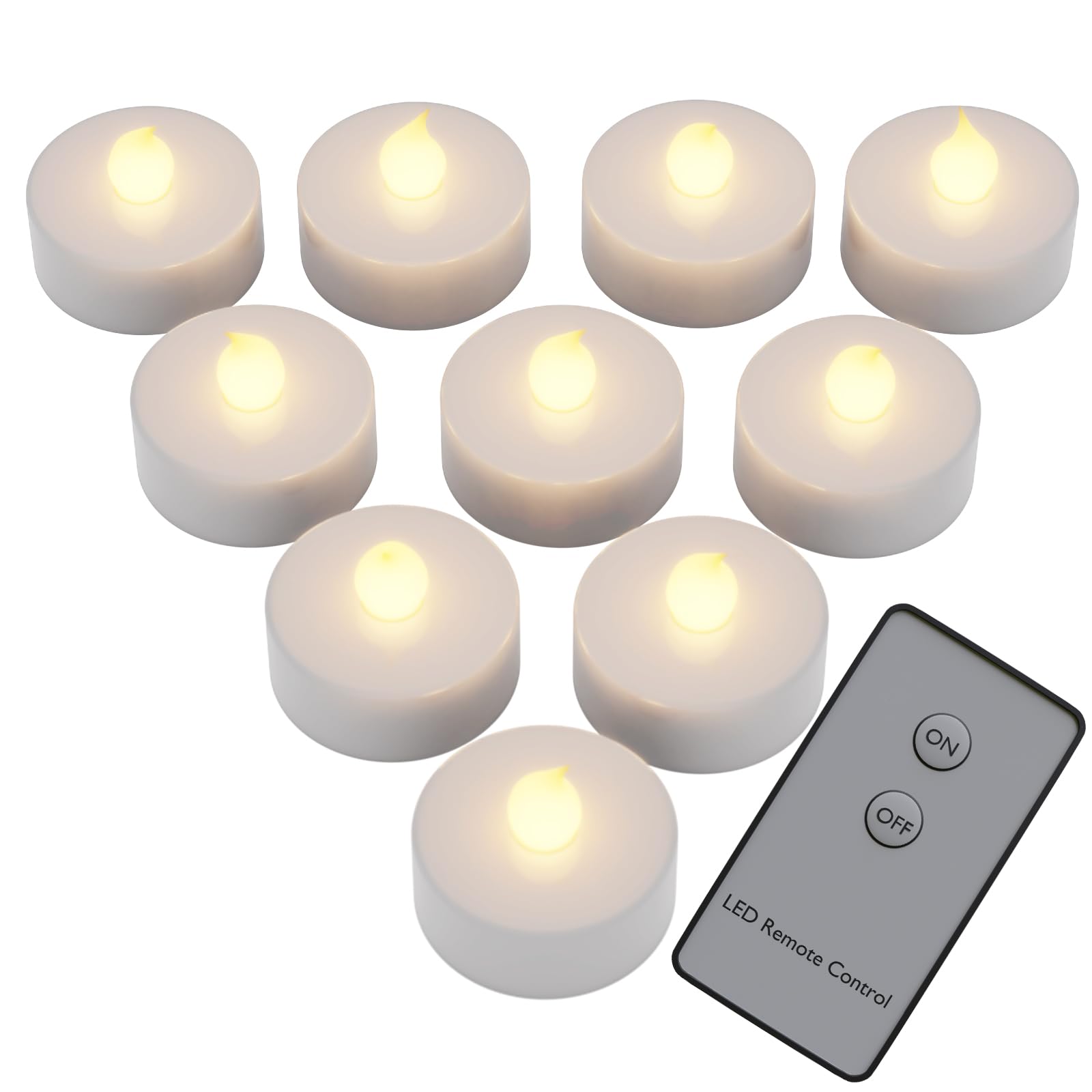 Deuba Monzana Candele Led 10 Pz Senza Fiamma Telecomando 37Mm Batterie Incluse Candela Classe Di Efficienza Energetica A-image