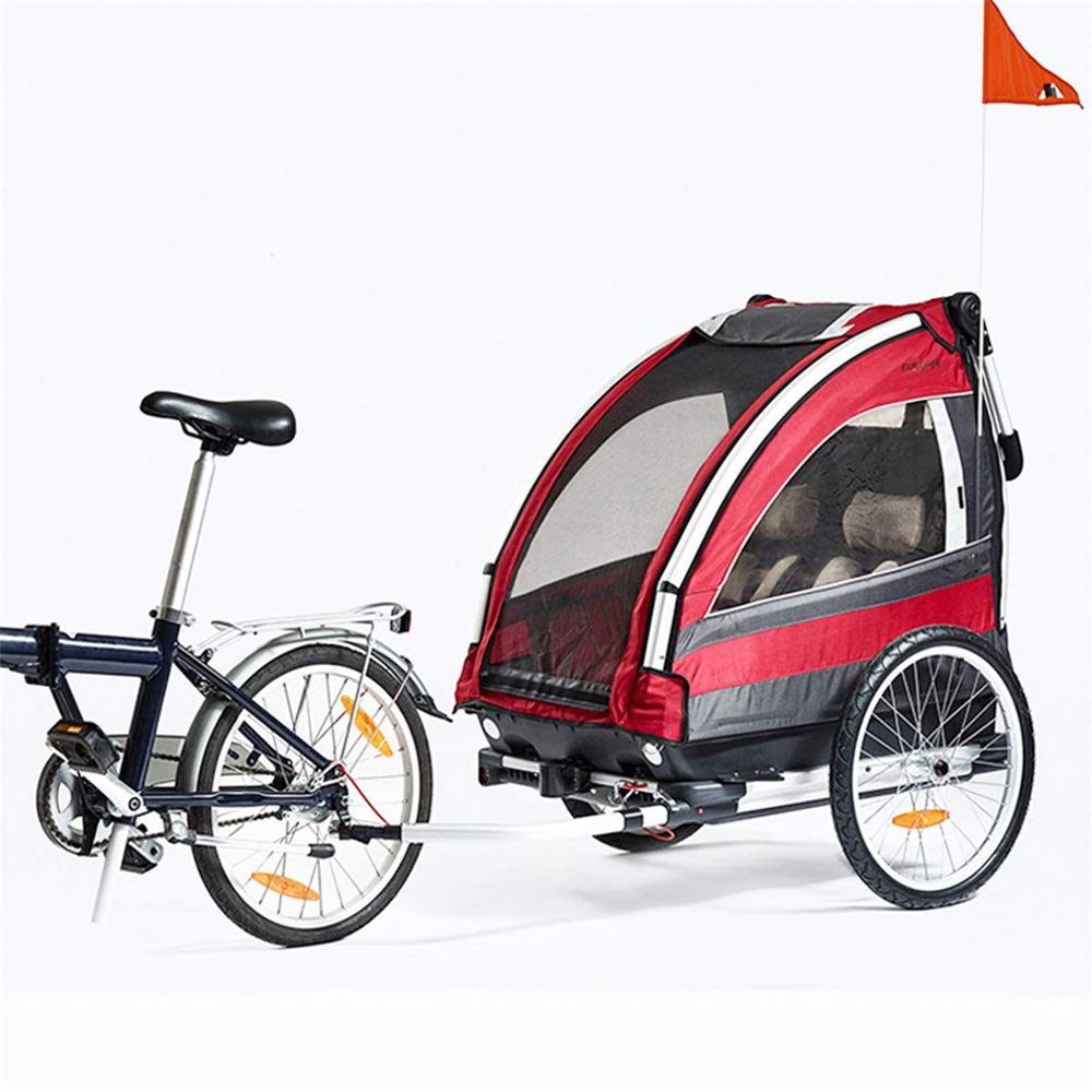 Amazon.co.jp: 子供用自転車トレーラー 3イン1ダブル2シートベビーカー