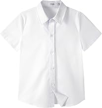 LOLANTA Kids Short Sleeve Shirt Formal School Shirt Pure Cotton 3-14 Years