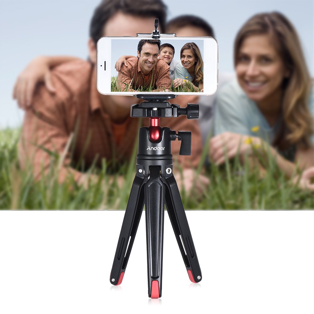 Andoer Mini Palmare Treppiede Da Viaggio Con Testa Della Sfera Per Canon Nikon Sony Dslr Mirrorless Videocamera Mini Treppiede Fotocamera Per Gopro Per Iphone Samsung Huawei Smartphone