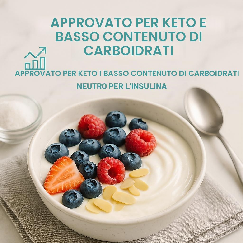GiDeli Eritrito 5 kg in secchio, Zucchero semolato alimentare, Alternativa vegana e amica dei denti allo zucchero