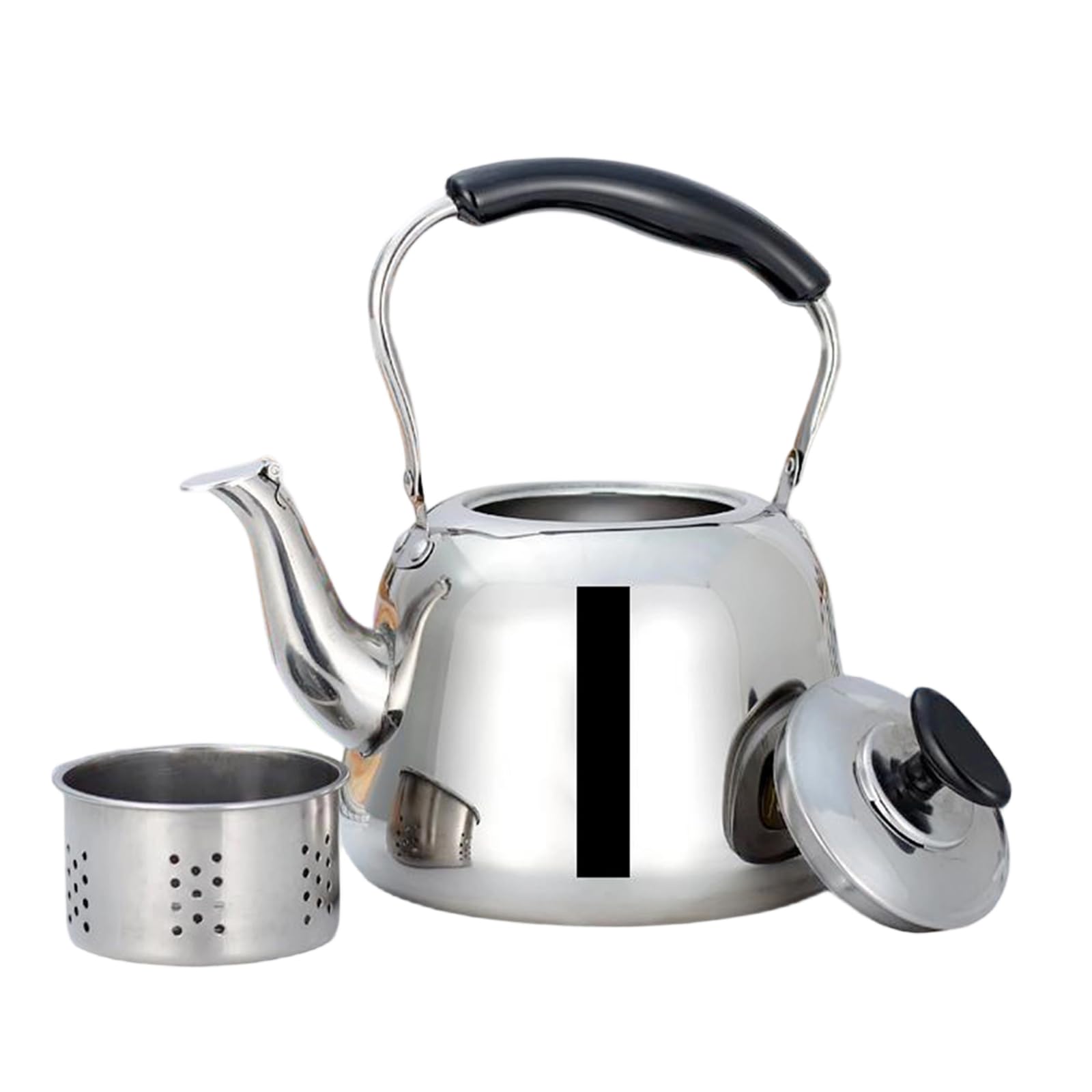 Nucelit Multiple Stove Compatible Whistling Kettle Feature Loud Boil Alarm Practical 201 Nonrust Steel 3 Liter Size Boil Kettle