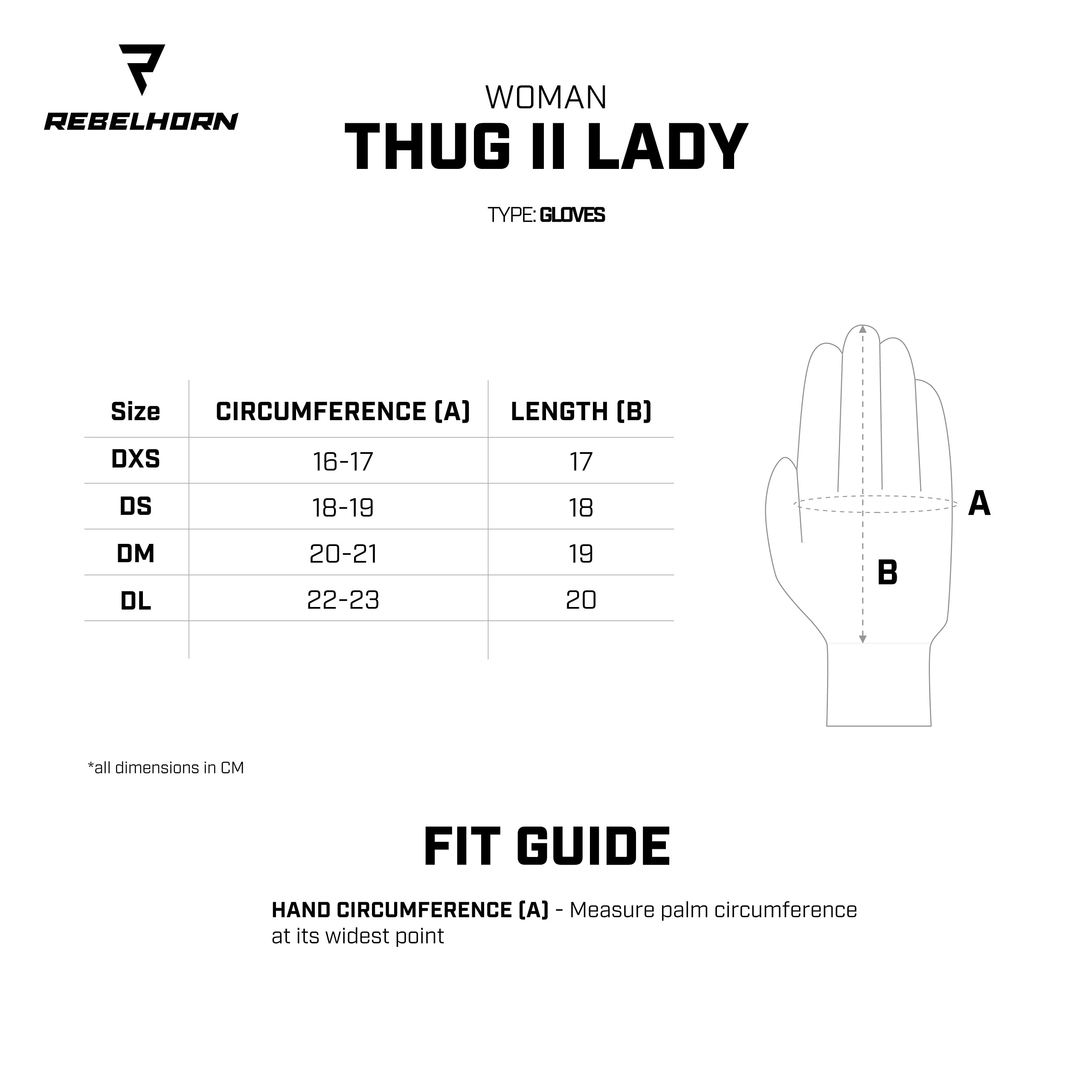 REBELHORN Thug II Lady Motorradhandschuhe Damen | Ziegenleder | SAS-TEC Paneele zur Absorption von Schlag | Atmungsaktives Futter | Unterstützung für Touchscreens