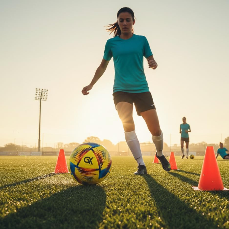 Miniatura 3 de Thermo Bonded Polyurethane Soccer Ball Size 5  Professional Grade PU Material, USA Quality Outdoor Sports, Premium Size 5 Soccer Ball for Training &