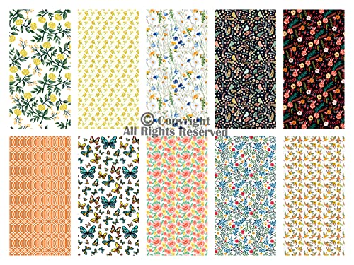 Craftido 10pcs 18”x21”(46x53cm) Fat Quarters Fabric Bundles, Medium Weight 145g, 100% Cotton Fabric for Quilting Sewing - Image 2