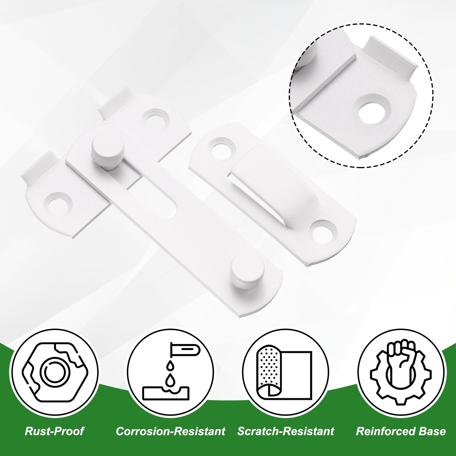 M METERXITY 2-Pack Flip Latch Gate Latch - Image 2