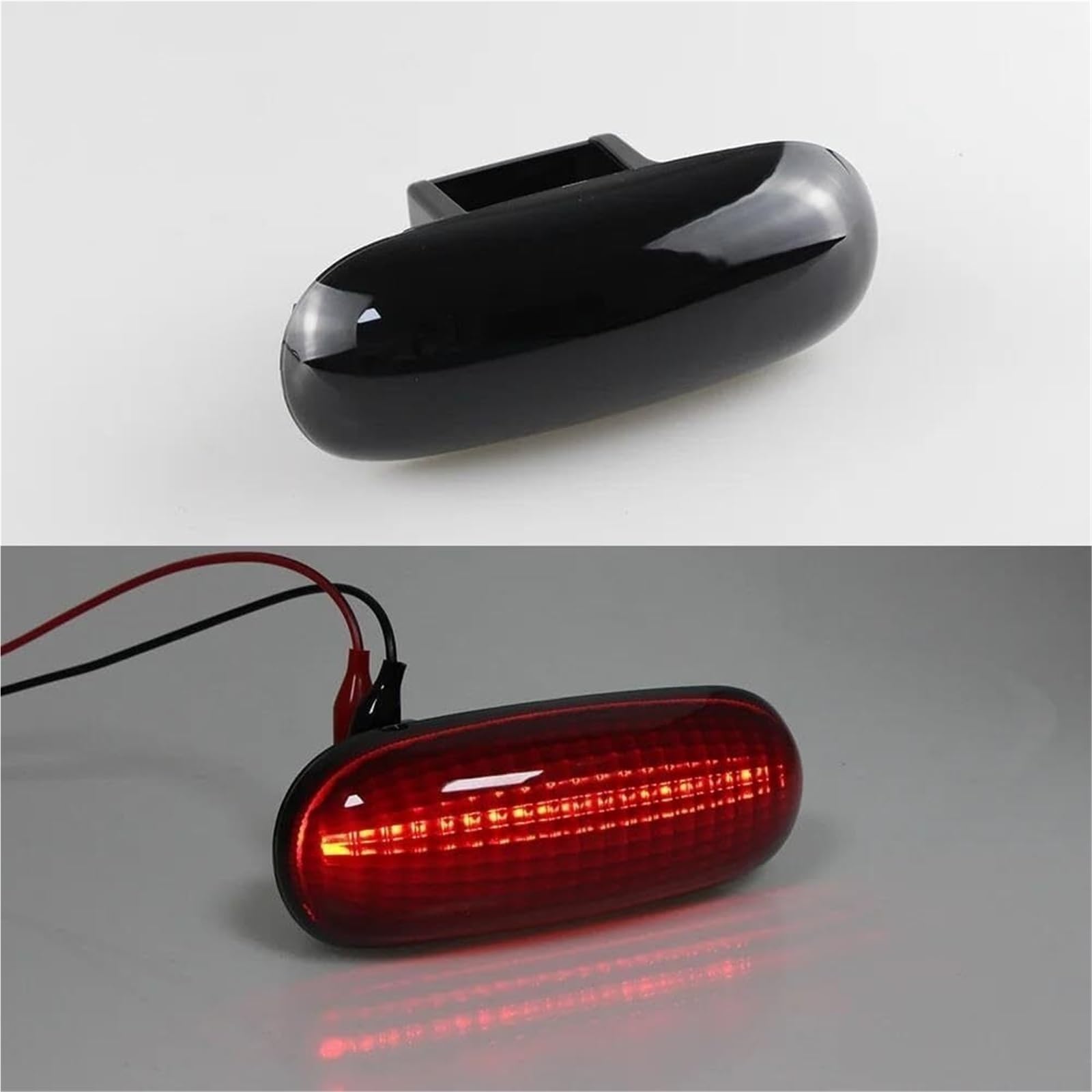 Generico Terza luce stop per auto Luci di stop posteriori per auto lente nera senza lampadina per Opel per Movano per Vivaro 4408479