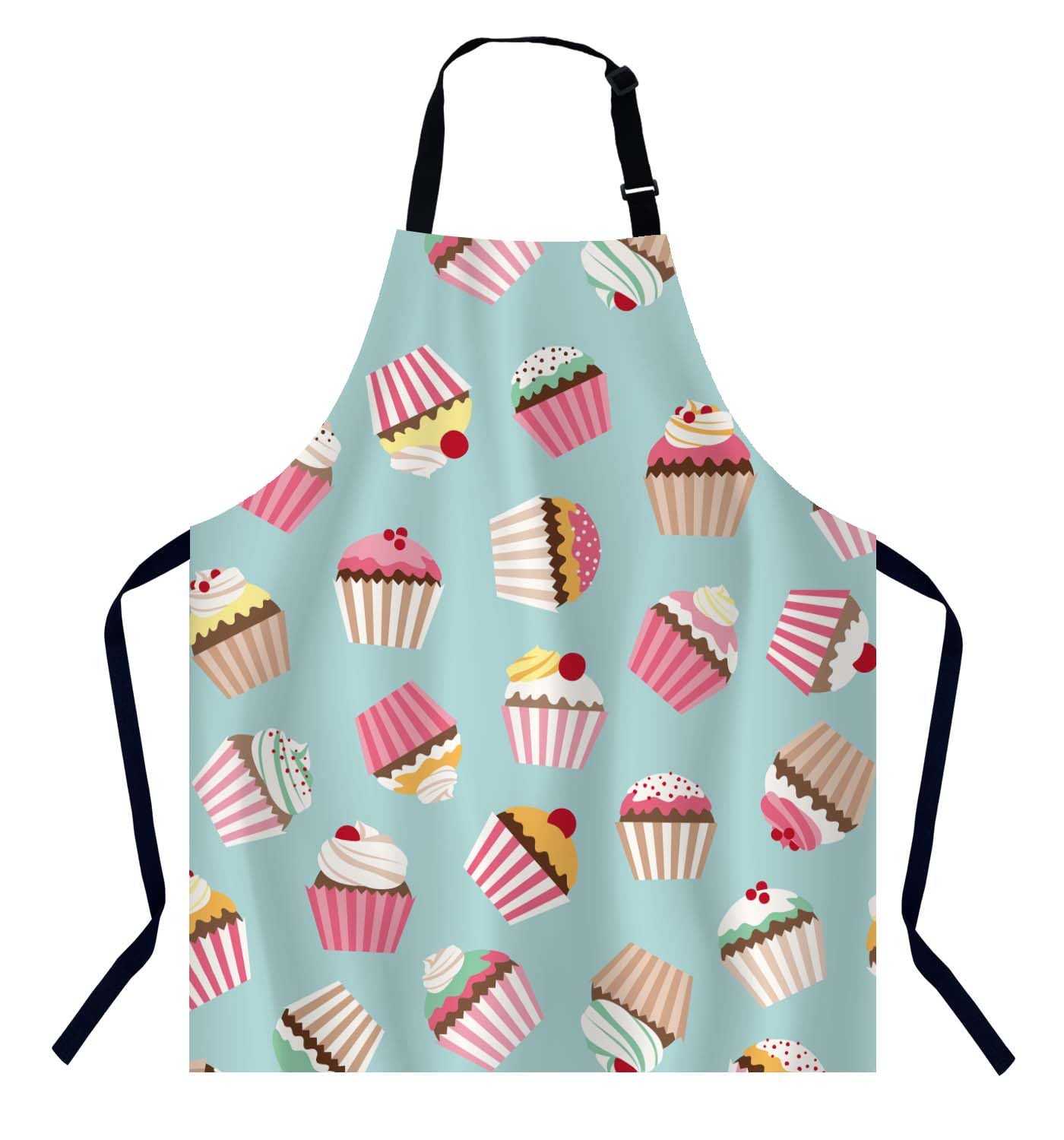 BGBDEIA Cupcake Chefs Apron - Cooking & Baking Apron for Men & Women - BBQ & Catering Bibs