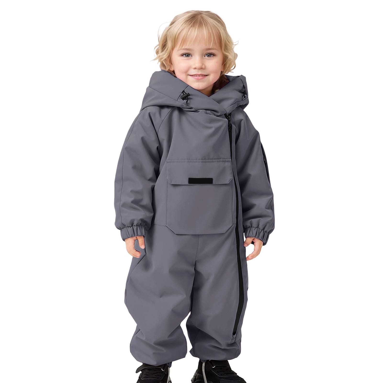 Generisch 2026 Winterlicher Jungen-Strampler mit, gefüttert, warm gefüttert, Fleece-gefüttert, kuschelige Spielkleidung für Babys Kleinkinder bei kaltem Wetter