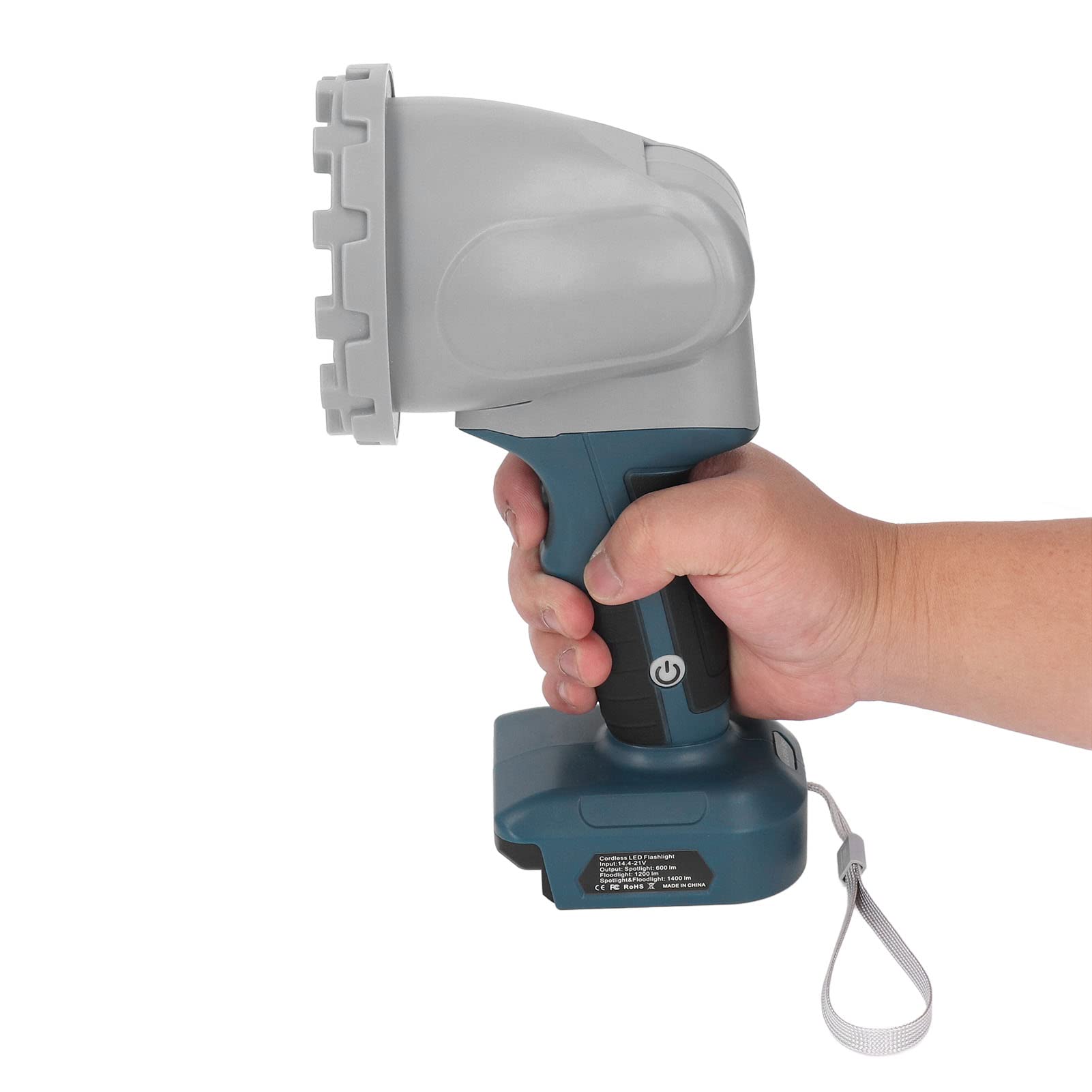 Kabellose LED-Arbeitsleuchte, 3 Beleuchtungsmodi, 600 Lm, 1200 Lm, 1400, 5000 K, IP65, Tragbare Arbeitsleuchte, Kompatibel mit 14,4–21 V Lithium-Batterie