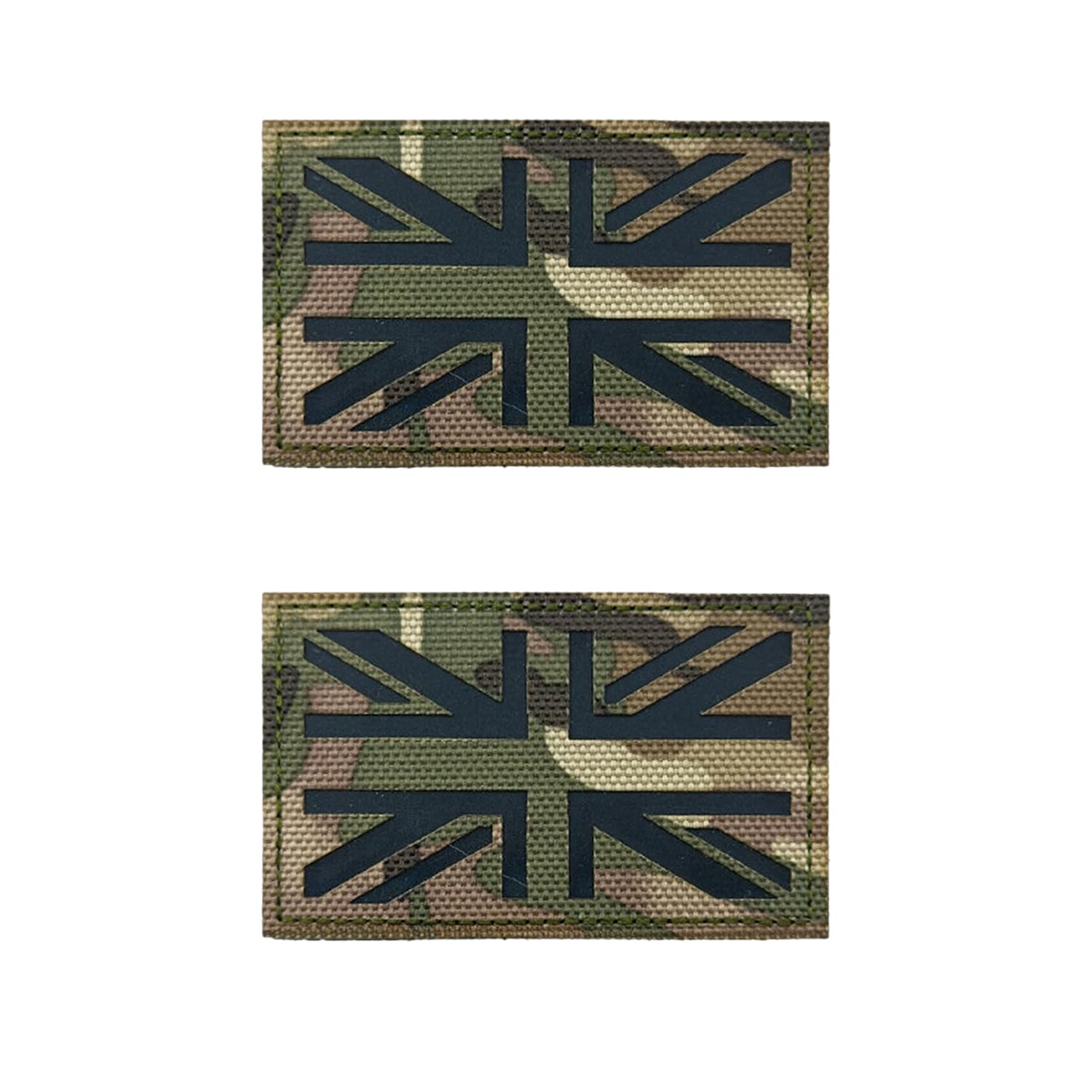 Cynosuretech As Shown In The Picture 2-Piece Camouflage British Flag Embroidered Patches, Creative Personalized Decals