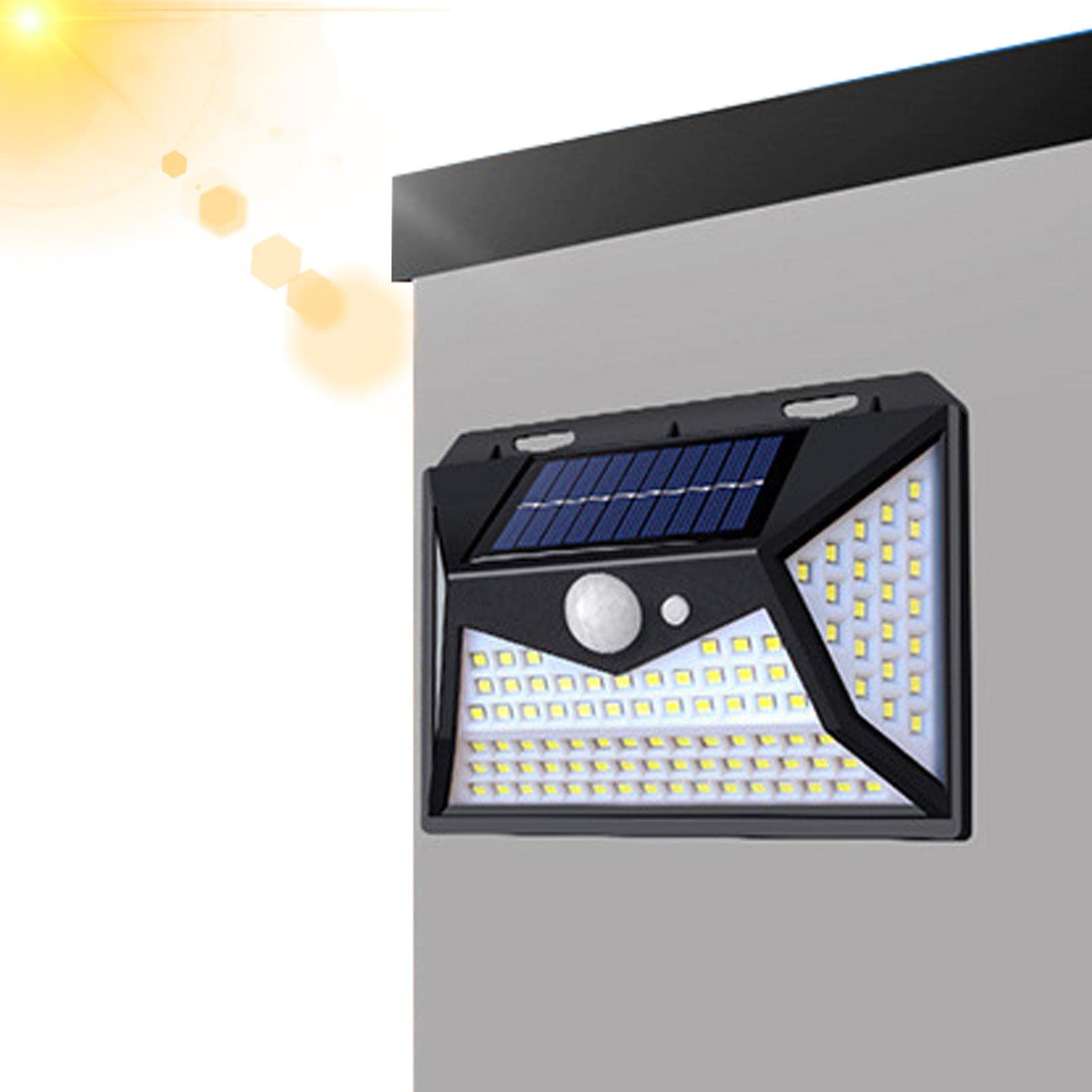 Sensor Lights Outdoor Motion Detection | Waterproof Outdoor Lights for Patio - Waterproof 118 LED Solar Wall Lights Outdoor, House Backyard/Patio/Porch/Yard/Fence Security Lights, 3 Modes/Wide Gusengo
