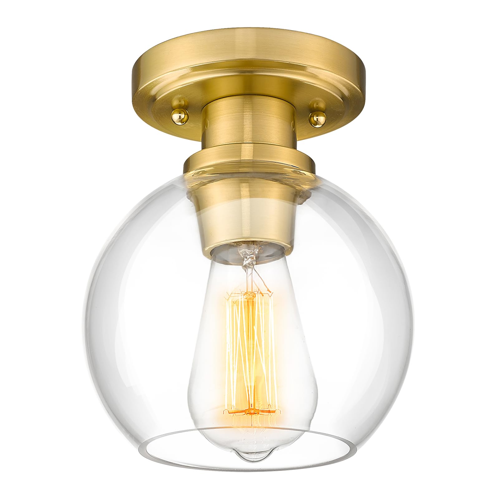 Photo 1 of * used item *
YAVILL Modern Semi Flush Mount Ceiling Light Fixtures, Gold Ceiling Light with Clear Glass Shade, 