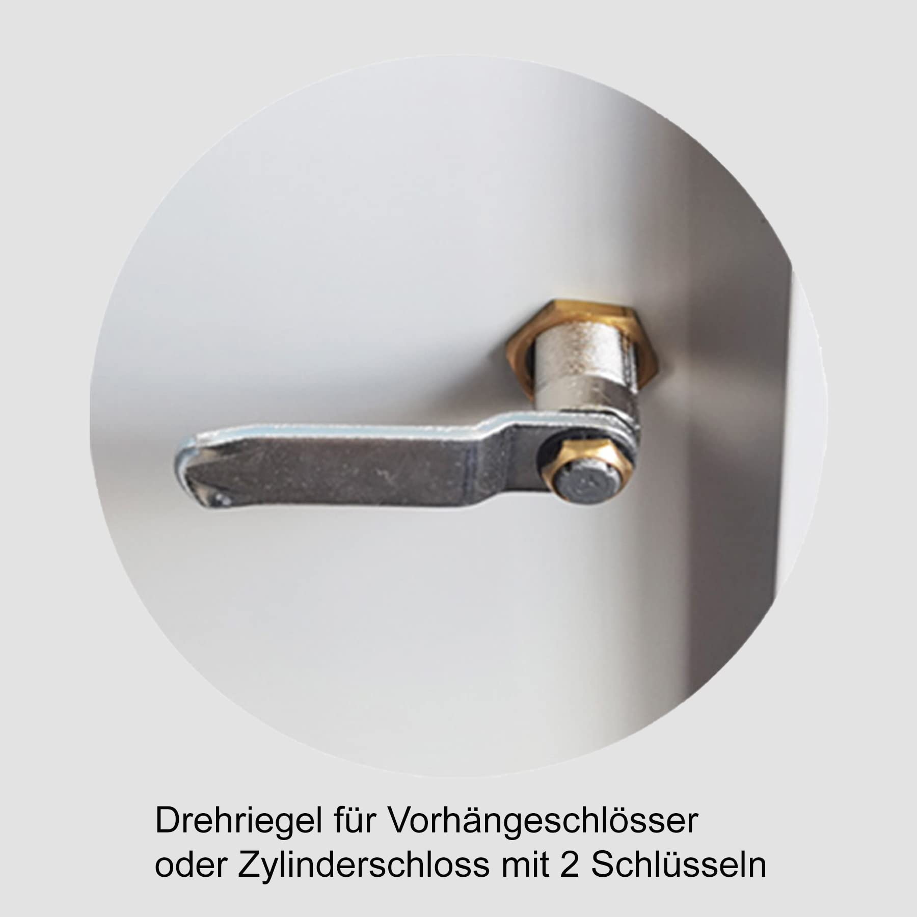 Schrank & Stuhl Spind – Metallspind mit 4 Abteilen, Schließfachschrank mit Hutboden, 30 cm Abteilbreite, Lieferung komplett montiert (Grau, mit Drehriegelverschlüssen)