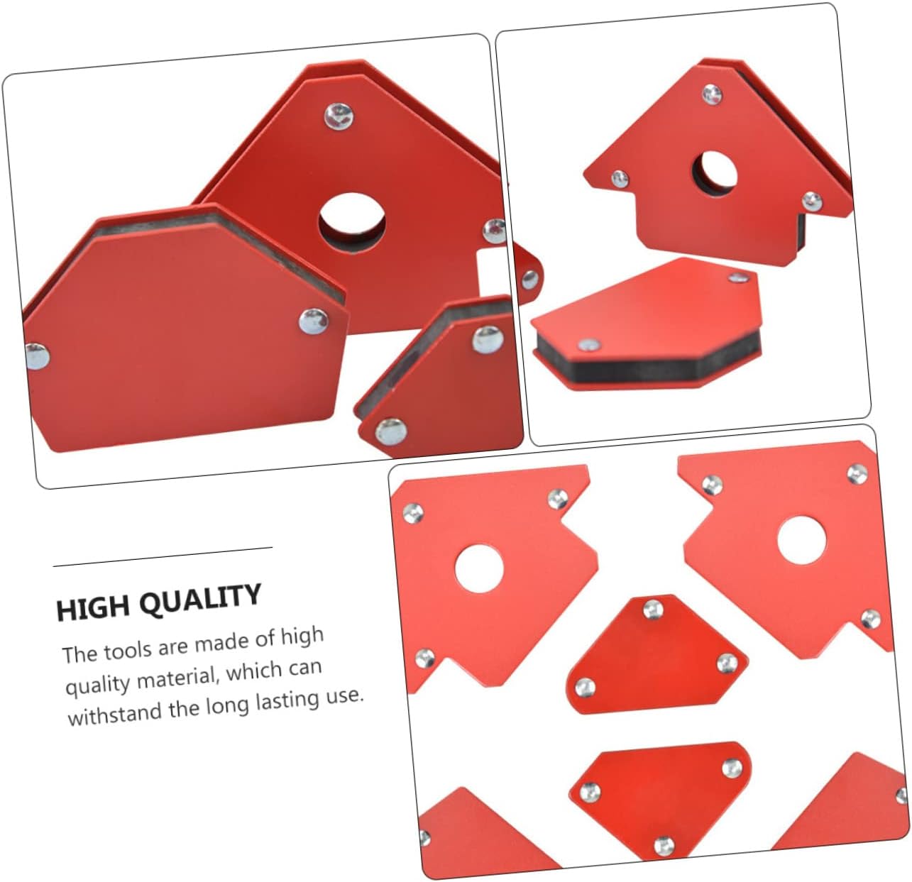 6pcs Magnetic Welding Holder Multi-angle Fixator Tool Triangle Welding Aid for Precise Angles Convenient Magnetic Design Essential Accessory for Professionals