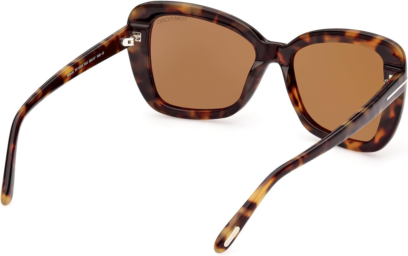 Sunglasses Tom Ford FT 1008 Maeve 55J Shiny Coloured Havana,"t" Logo/Brown Le