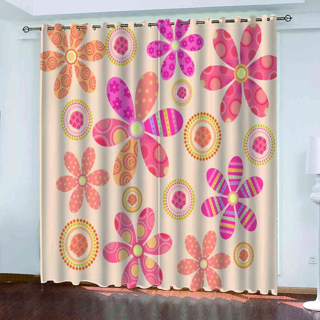 Rideau occultant et isolant thermique phonique 264x160 floral