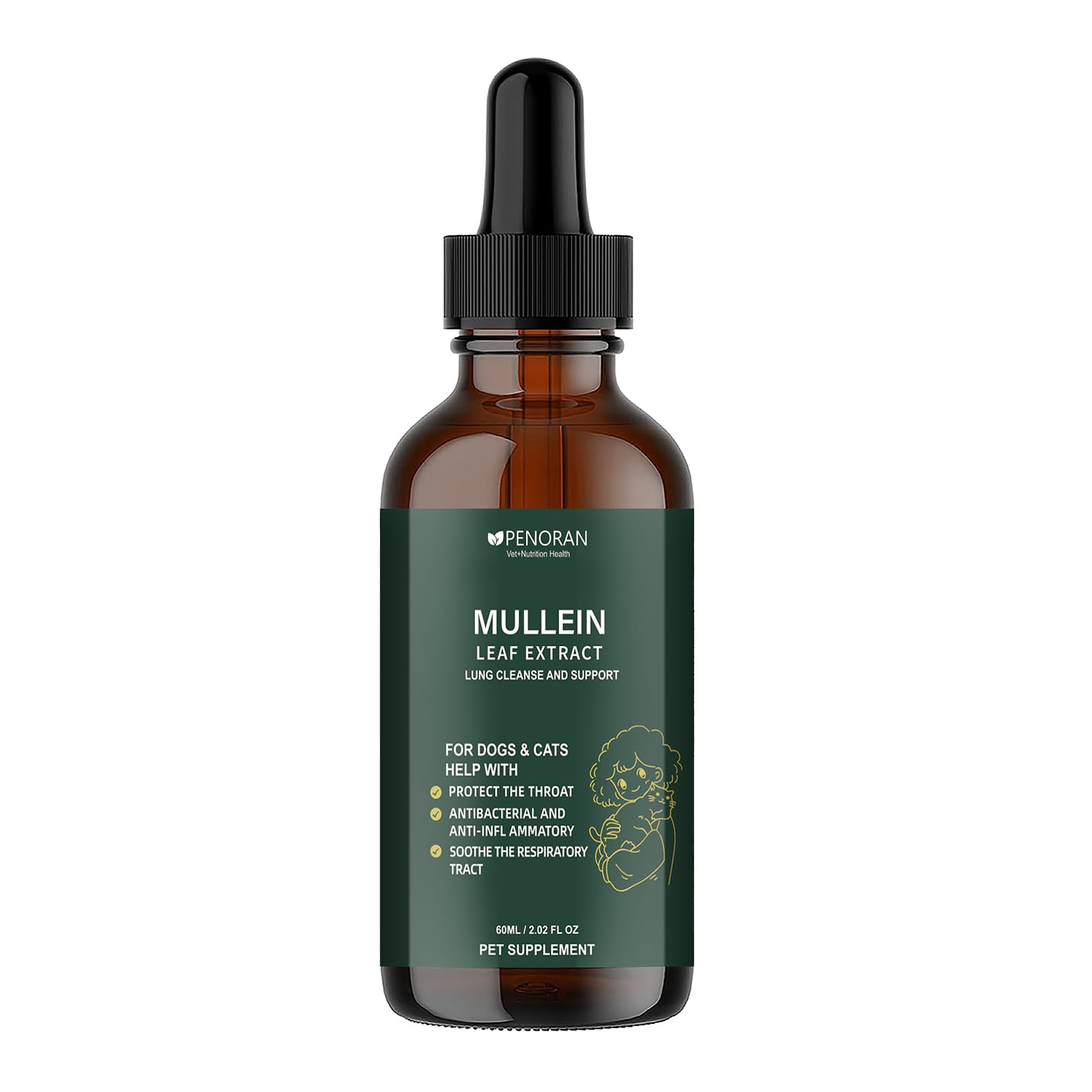 Cough Relief Mullein Drops for Dogs & Cats
