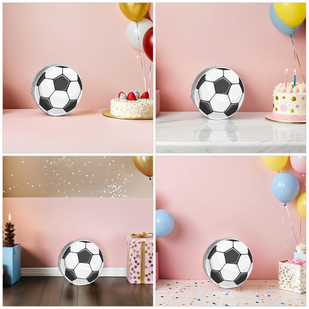 Piñata y Diseño Colorido, Incluye Palo y Venda de Fútbol con Material Resistente para Cumpleaños Infantiles para Juegos en Fiestas Escolares