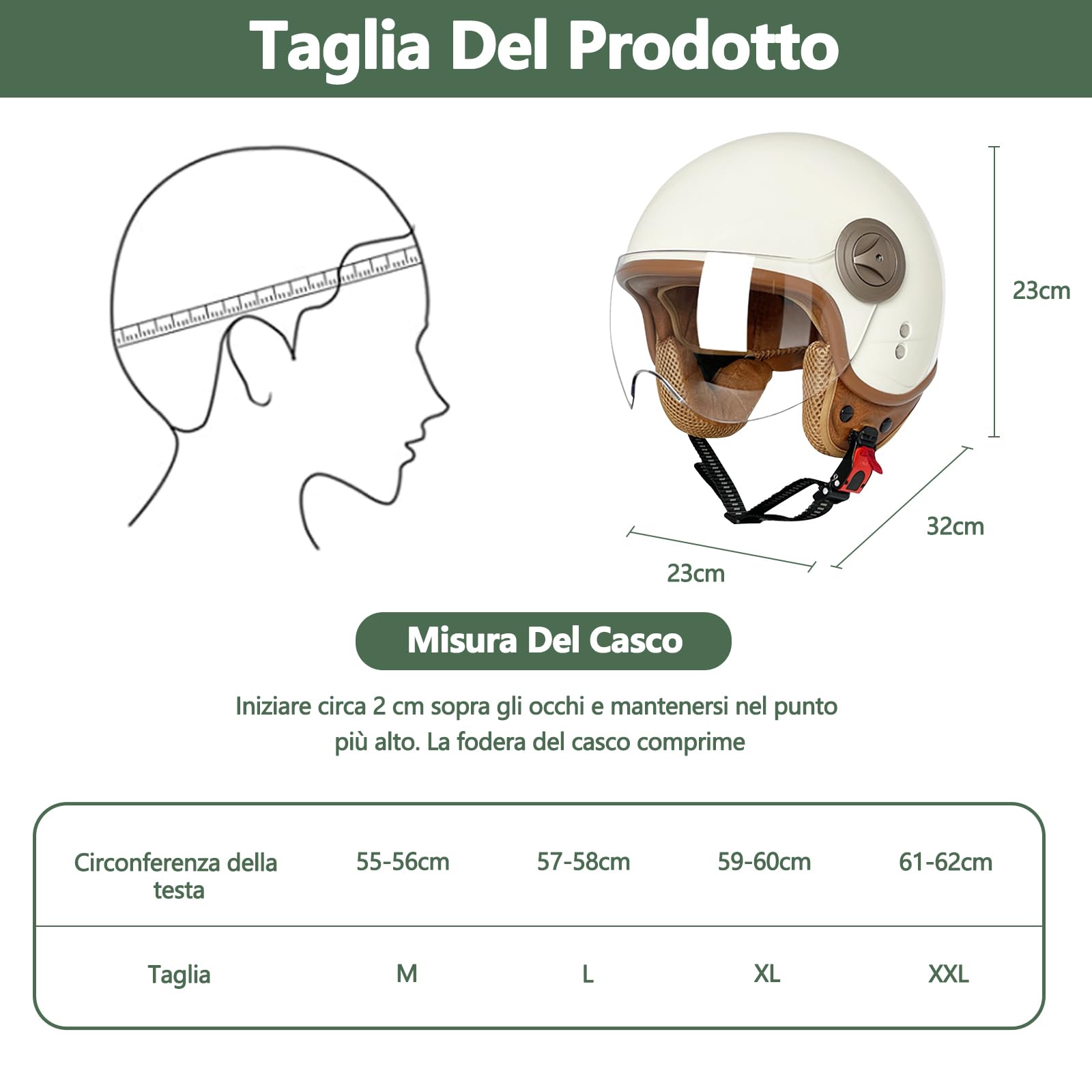 Metà Aperto Faccia Casco del Motociclo Con Occhialoni ，Casco Modulare Scooter，L'anti-collisione protegge la sicurezza stradale degli utenti
