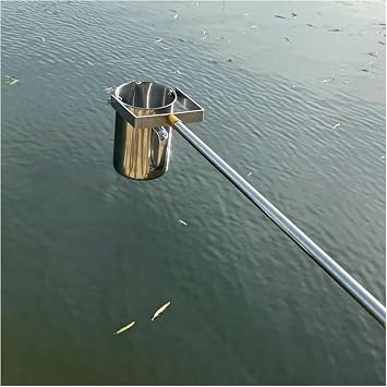 Water Sample Collection Pole, Water Sampler Dipper for Factory Wastewater, Water Outlets/Pipeline/Rivers Sampling Cup with Telescoping RodSize1.5m/4.9ft,ColorStainless Steel 1000ml