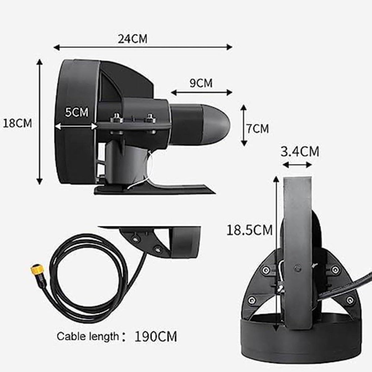 Electric Motorized Fin,288W Underwater Surfboard Propulsion Package, Maximum Speed 5km/h,Rechargable Jet Powered Surfboard Kit,Surf Board Motor,for Kayak Fishing Boat Paddle Board
