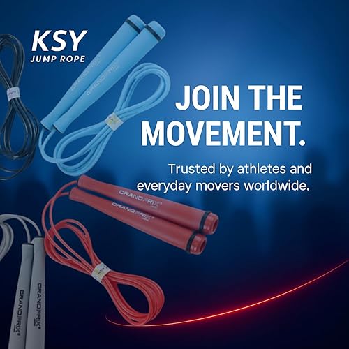 Miniatura 9 de Cuerda de salto de velocidad para hombres y mujeres (serie Grand Prix Speed)  Cuerda de saltar de PVC ajustable para entrenamientos de fitness,