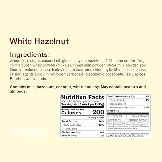 Loacker Gardena White Hazelnut - Premium White Chocolate Covered Crispy Wafer Snack Bars with Hazelnut Cream Filling - Pack of 25 individually wrapped snacks