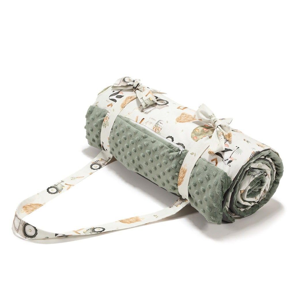 LA MILLOU KOC PICNIC Z KIESZONKĄ, MATA DO ZABAWY XL - VINTAGE MEADOW - HONEY