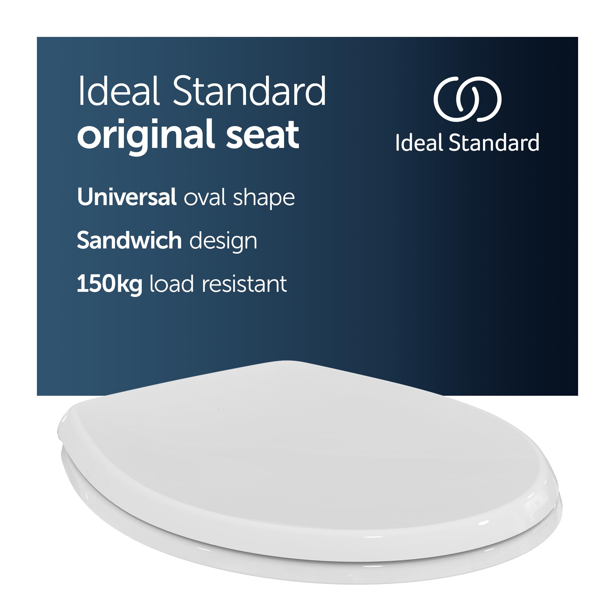 Ideal Standard Oryginalna deska sedesowa do standardowych toalet – uniwersalne wzornictwo z duroplastu w kolorze białym