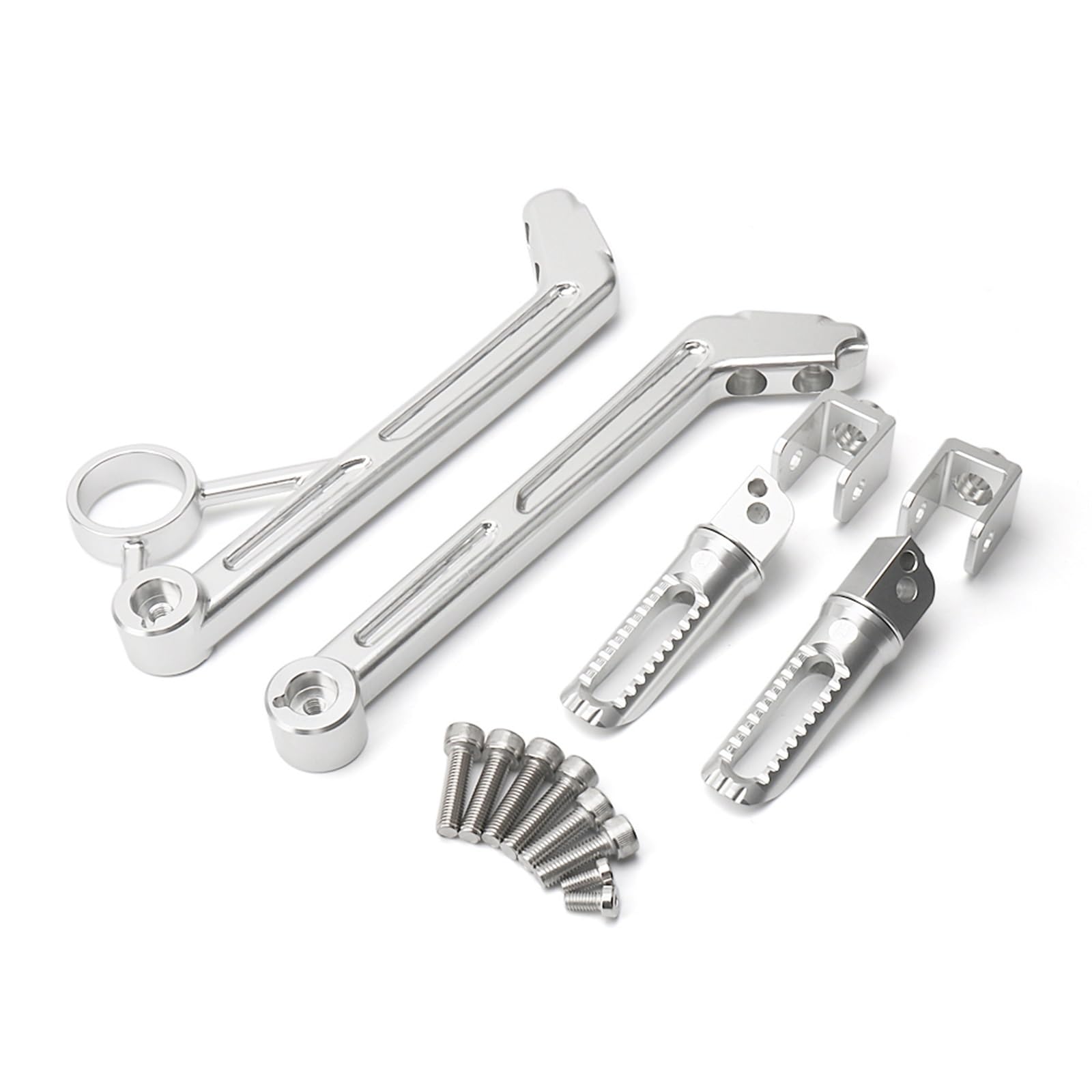 Motocicleta Estriberas Para Para RnineT Para RNINET Para R NineT Para NINET R9T 2014- Estriberas Motocicleta Estriberas Traseras Pasajero Reposapiés Soporte Pedal Pedales Motocicleta(Color:Plata)