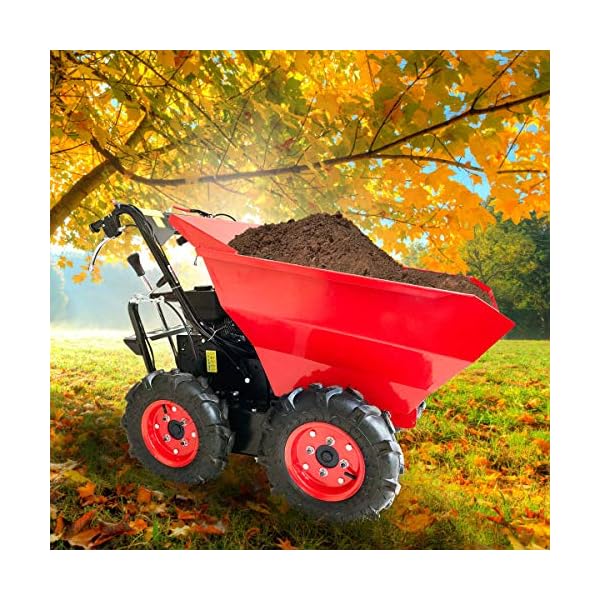 BRAST Benzin Muldenkipper Mini-Dumper Motor-Schubkarre Dumper Radlader 4,8kw/6,5PS Allradantrieb 300 kg Traglast – Bild 9