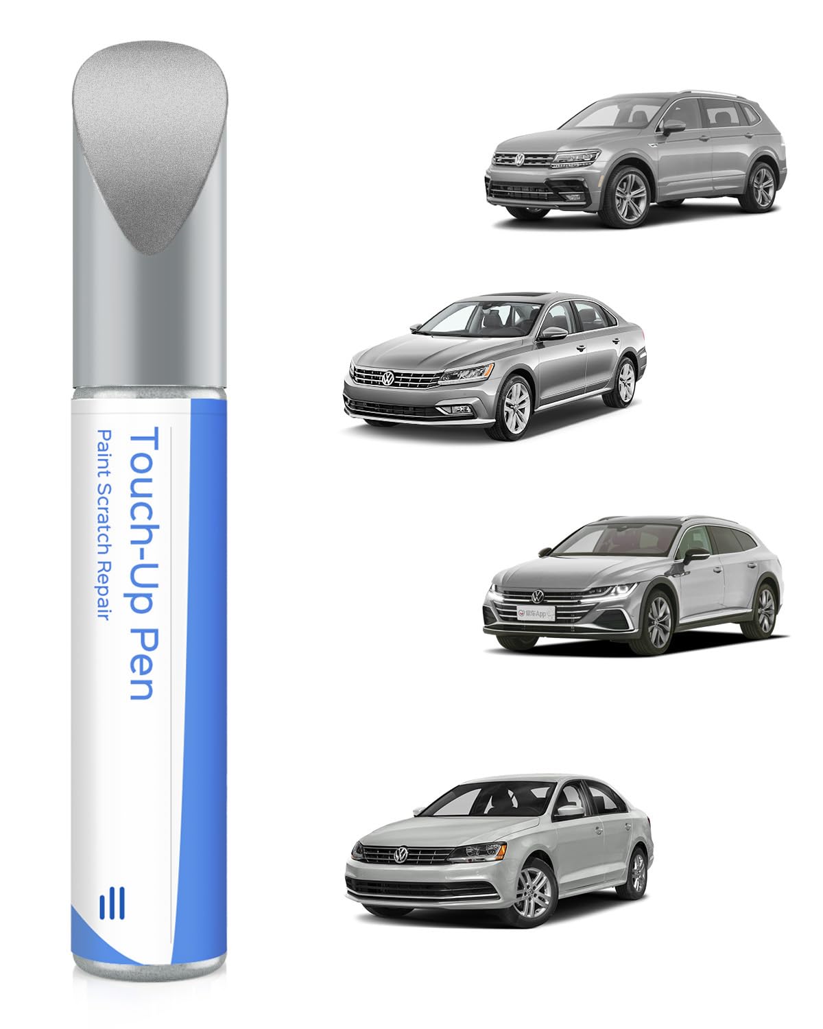 Kit De Lápiz Retoque Pintura VOLKSWAGEN LA7W Plata Reflex – 15 Ml Por Bote, Acabado Metálico