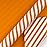 WRAPAHOLIC 30 Inch Reversible Orange Wrapping Paper - Orange and Stripes Wrapping Paper for Birthday, Holiday, Wedding, Baby Shower - 30 inch x 33 feet