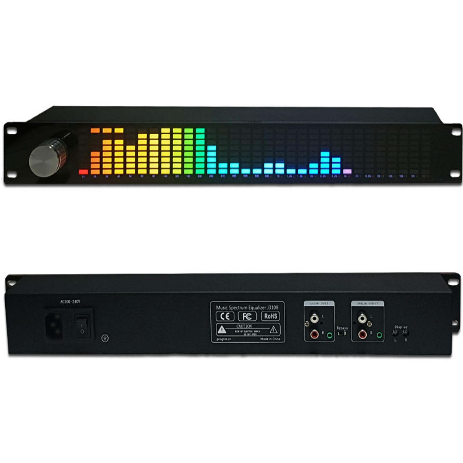 VILA SMO 31-band Music Spectrum Equalizer, Professional Audio Processor With Remote Control, Dual 15-segment Synchronous Adjustment, Built-in Dsp, Independent Gain Adjustment, For Stage Ktv Home Bar