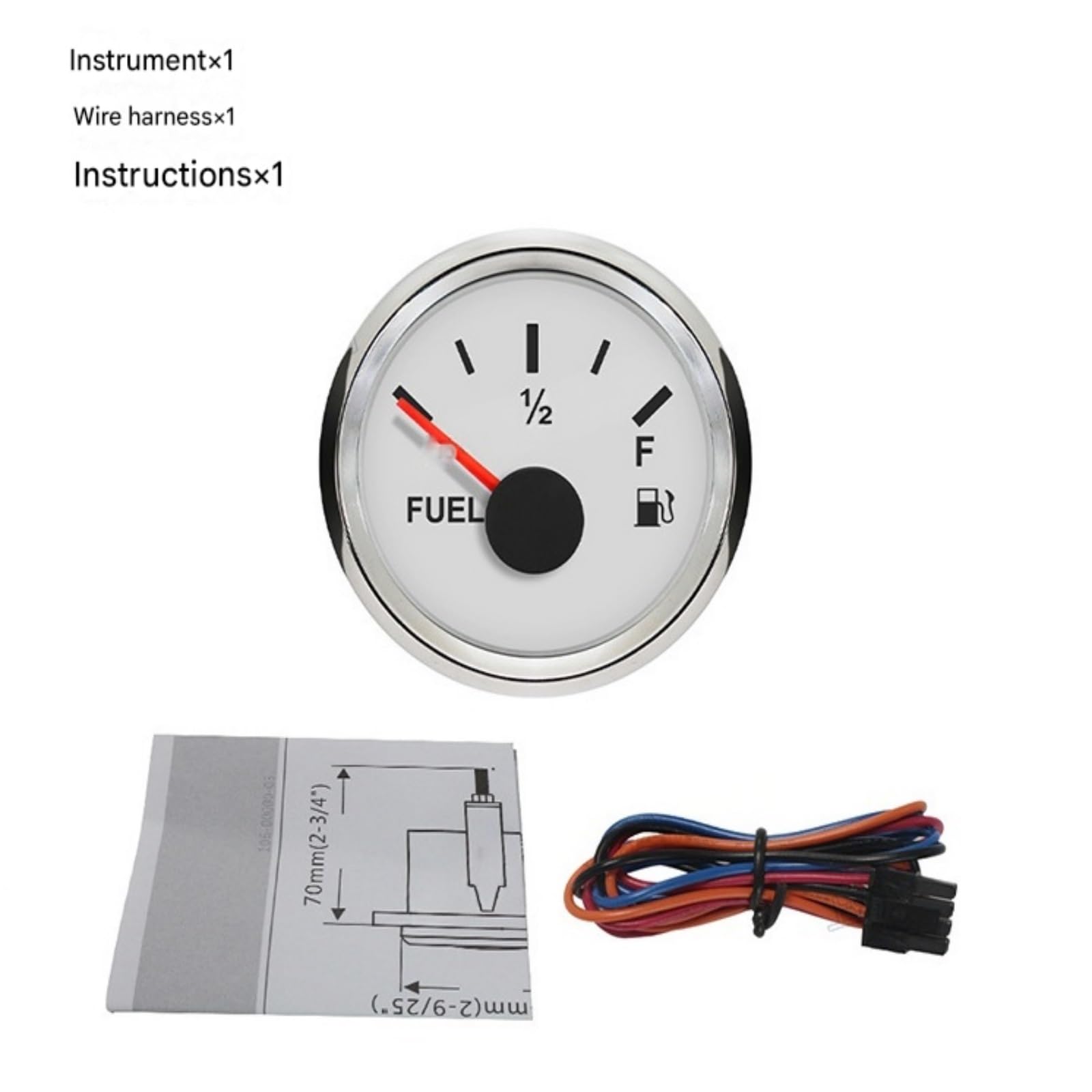 Indicador de presión aceite 2" (52 mm) for automóviles, barcos, 9-32 V Prueba(0-190Ω,A)