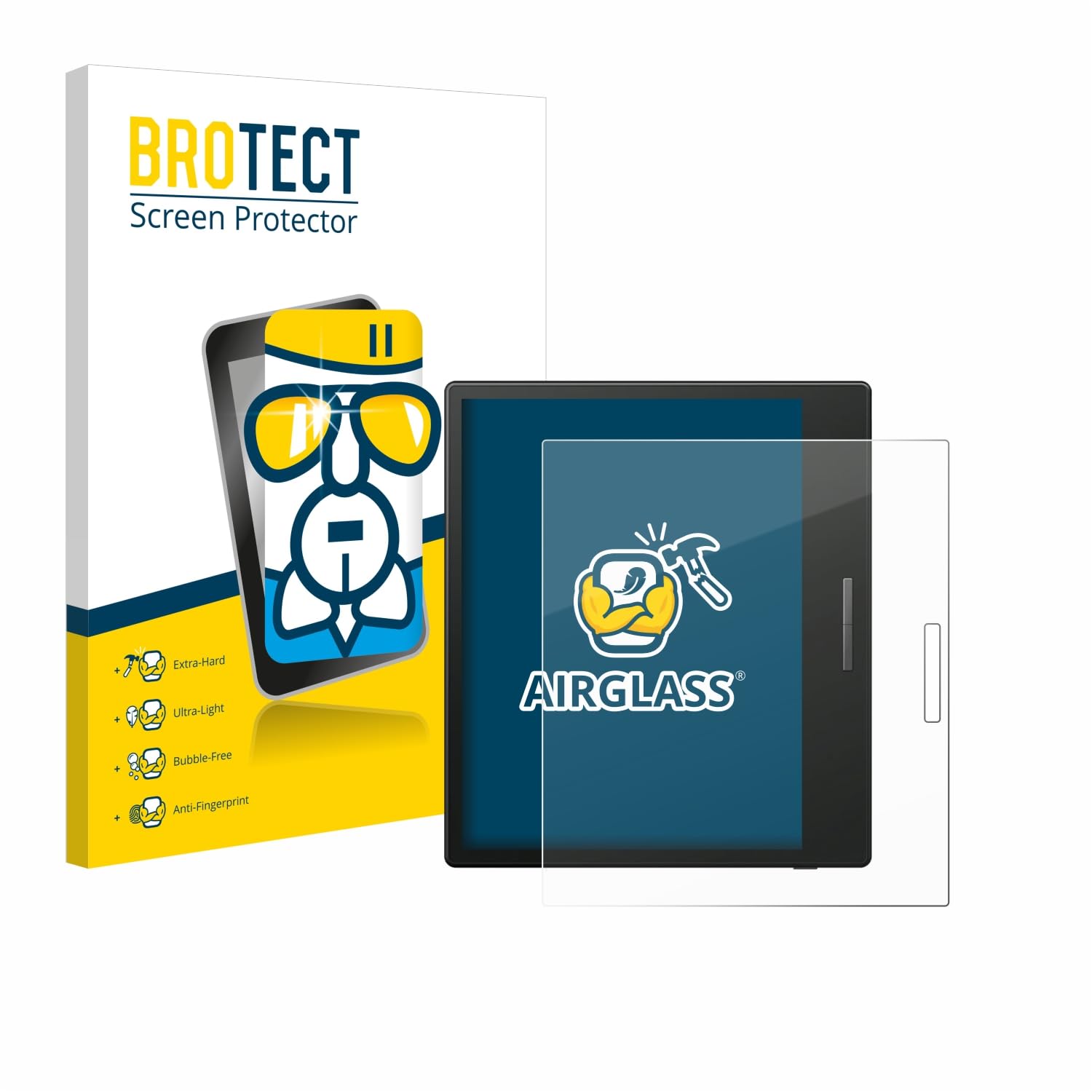 brotect Glass Screen Protector Film Compatible with Onyx Boox Go Color 7 - Glass-Foil 9H Protection [Scratch Resistant, High Clarity]