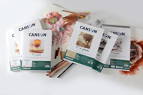Vista 21 de Canson "C à Grain A3 - Bloc de papel blanco para dibujo y boceto, 30 hojas, textura de grano fino, pegado en un lado corto, ideal para artistas
