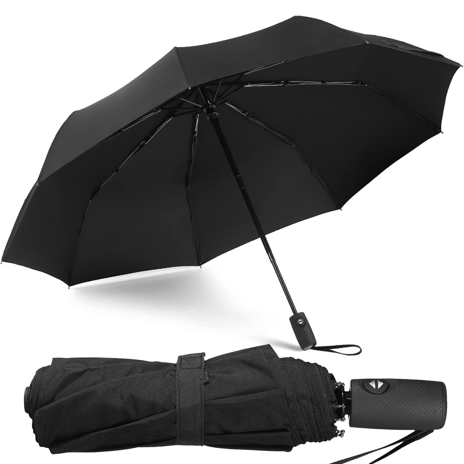 Hombasing45in Large Automatic Umbrella - All-Weather, Superior Water Repellency, Windproof 9-Ribs Construction, Auto Open/Close in One Button, Compact and Portable