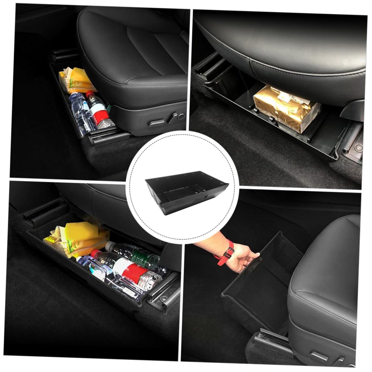 Estuche Varios Artículos Automóvil Forro Felpa Rayas Para Mantener Coche Ordenado