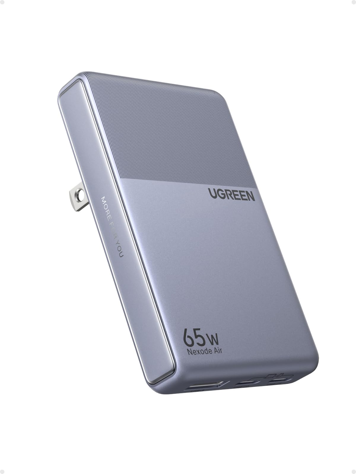 【プライムデー】【4,013円】 UGREEN 65W 超薄モデル PD3.0/QC4+/PPS/SCP 折り畳み式 3ポート 急速充電器 【送料無料】
