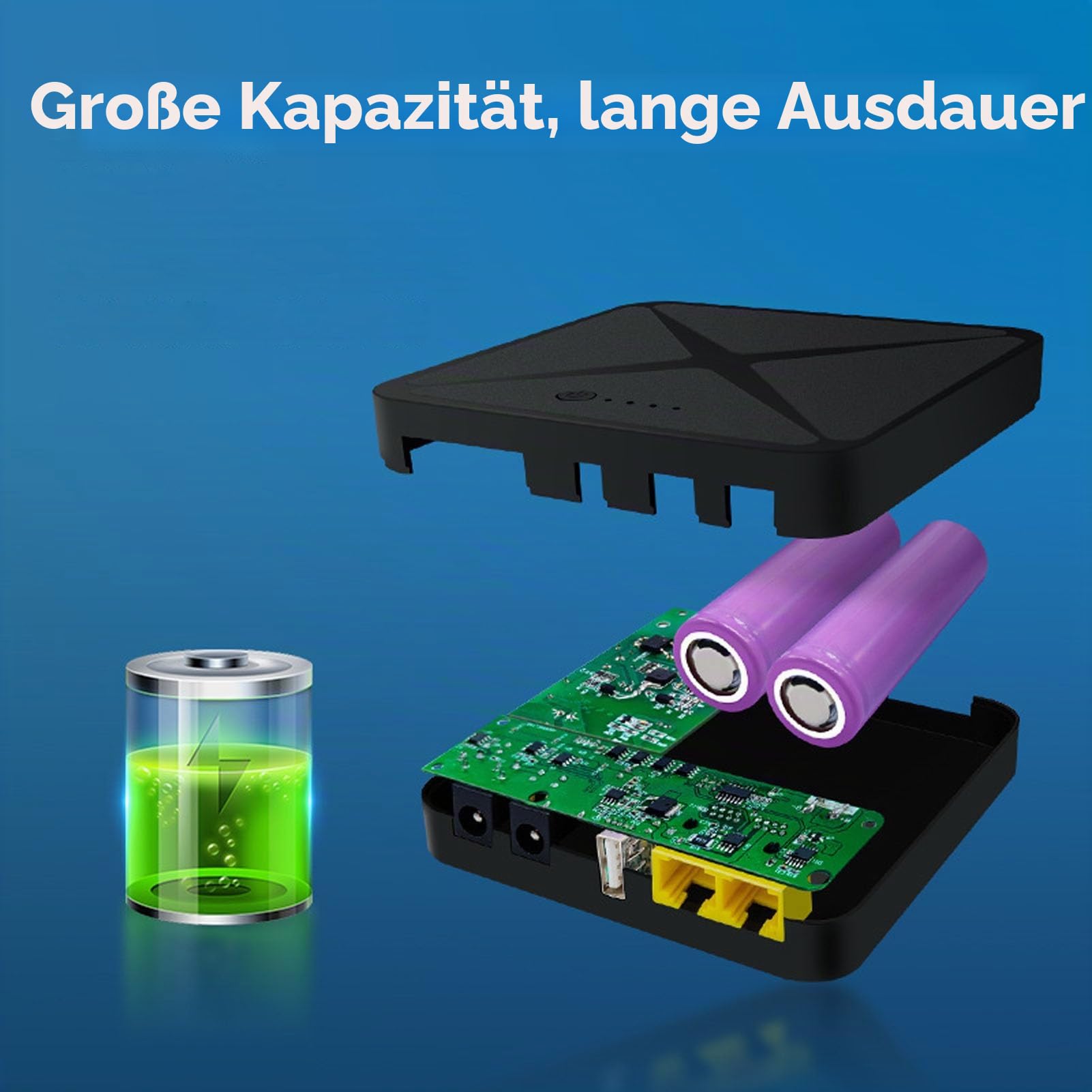 Mini-USV mit Mehreren Ausgangsoptionen, 8000 MAh Batterie-Backup für Kamera, Router, Modem, USB-Anschluss, Intelligenter Schutz, USV, 5 V, 9 V, 12 V, 48 V, POE-Anschluss