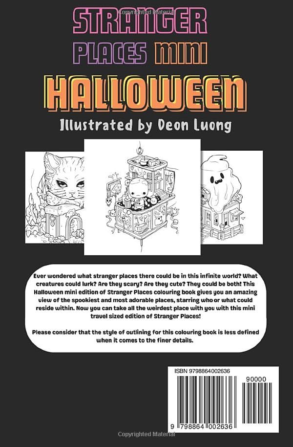 Stranger Places Mini Halloween: Mini travel sized Stranger Places, take strange and spooky worlds to color in with you image 3