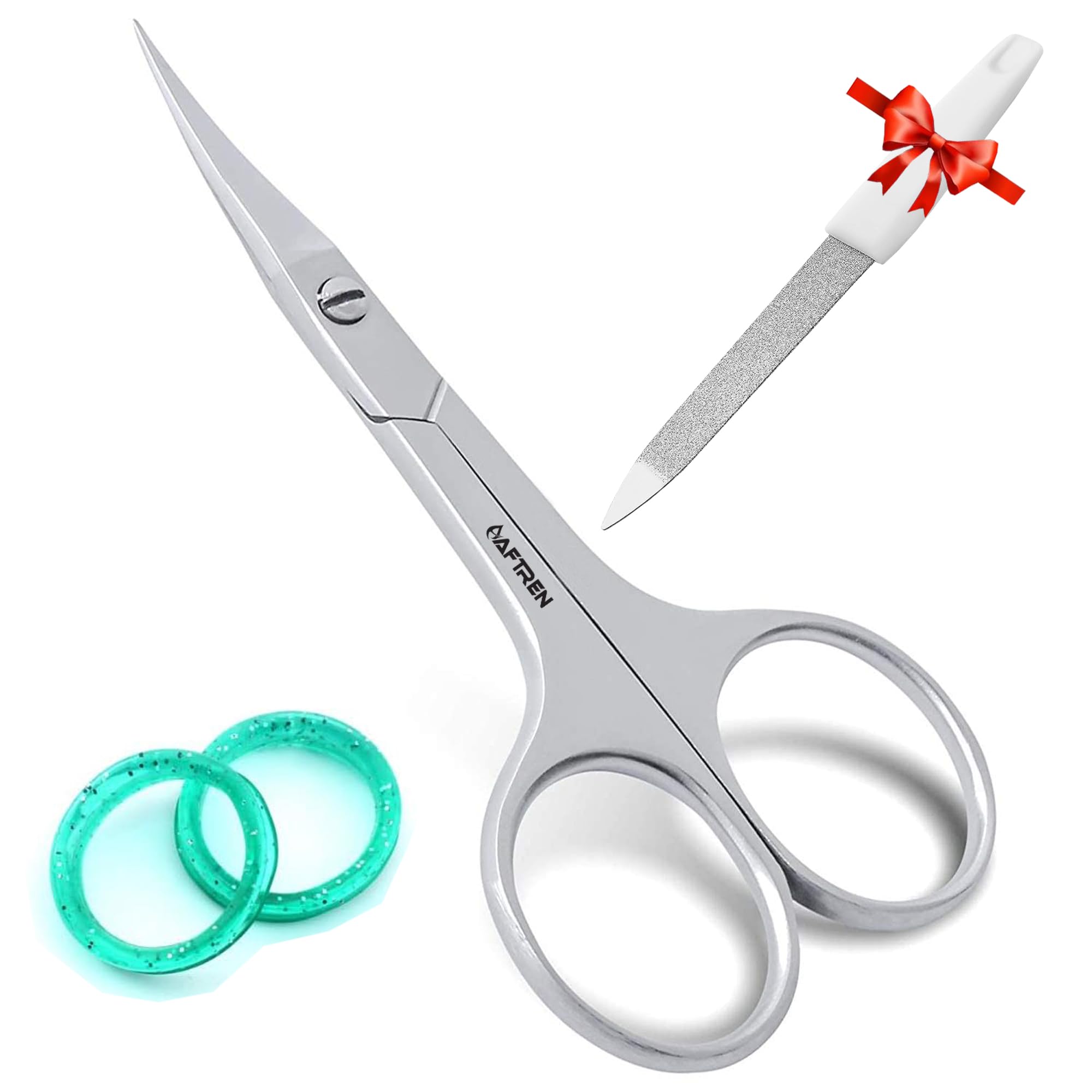 Tijeras para uñas, tijeras de manicura profesionales, tijeras para cutículas afiladas a mano, lima de uñas, cuidado de uñas para bebés, 4,5 pulgadas