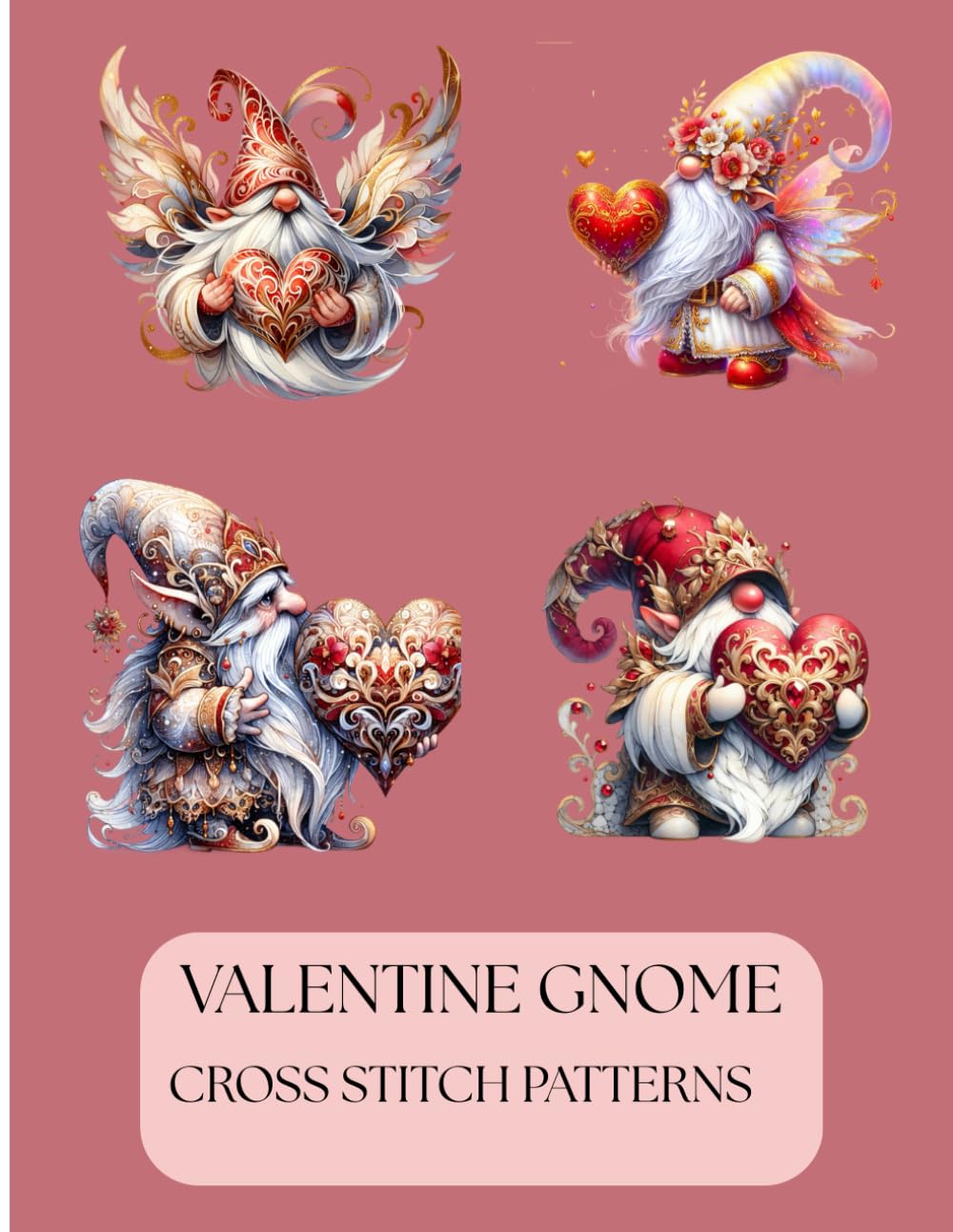 VALENTINE GNOME CROSS STITCH PATTERNS