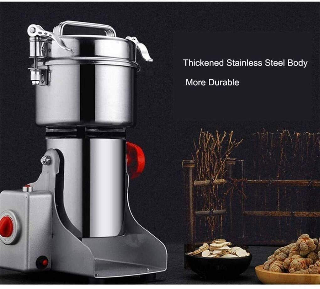 Graanmolen Elektrische, commerciële molen Granen Vergruizer Kruiden malen voor droge specerijen Zaden Kruiden Granen Koffie Rijst Peper (2500g Graanmolen Elektrische, commerciële molen Granen Vergruizer Kruiden malen voor droge specerijen Zaden Kruiden Granen Koffie Rijst Peper (2500g