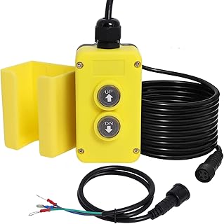 3 Wire Dump Trailer Remote Control Switch 12V DC for Hydraulic Pump Power Supply Unit Pack Double Acting Dump Trailer Lift Unloading, for Dump Trucks, Lifts, Car Tailgates, Electric Pallet Trucks, etc