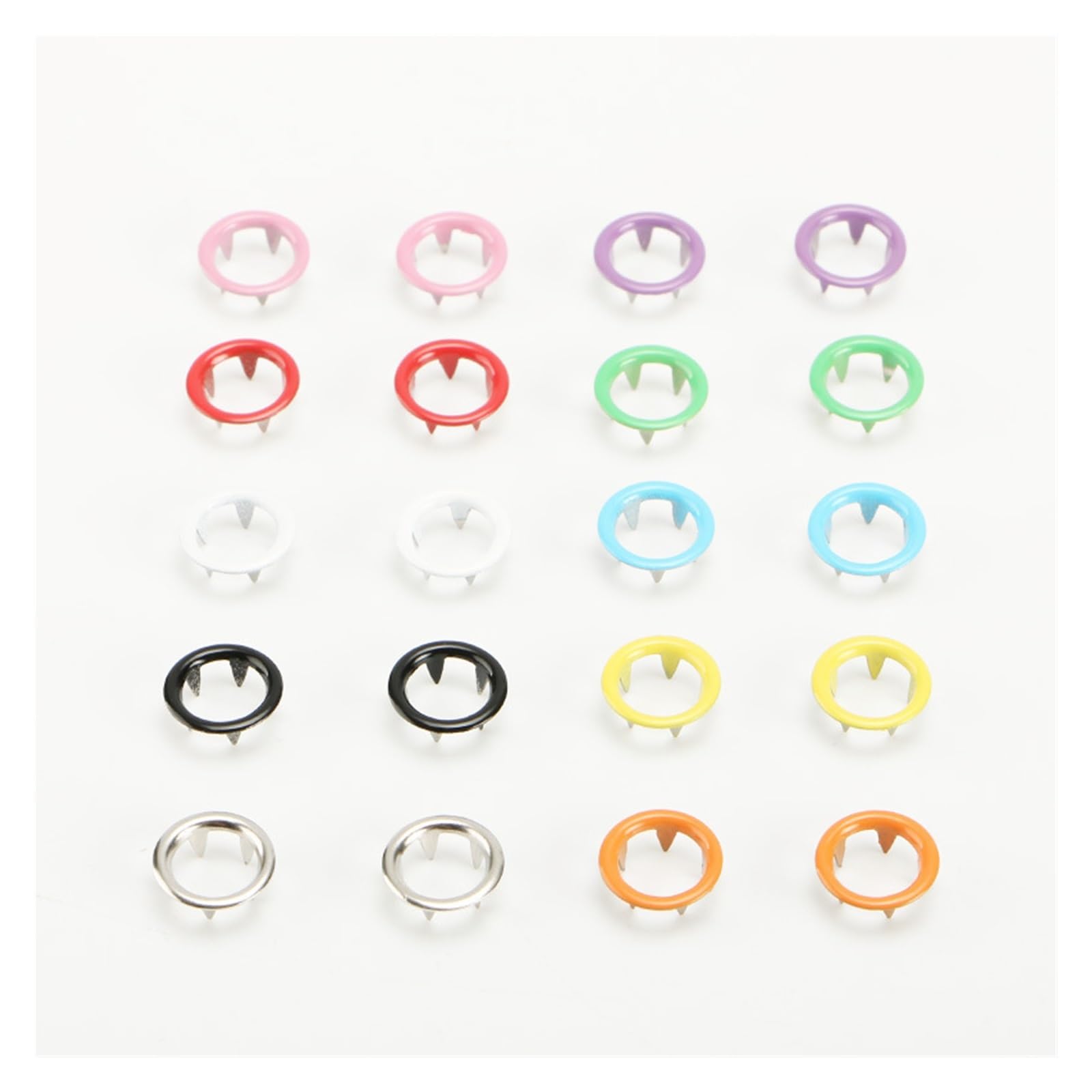 100/50 Set 9,5 mm Bottoni automatici con bottone a pressione in metallo for borse for vestiti fai da te Accessori for artigianato da cucire (Color : Mix color, Size : 100set